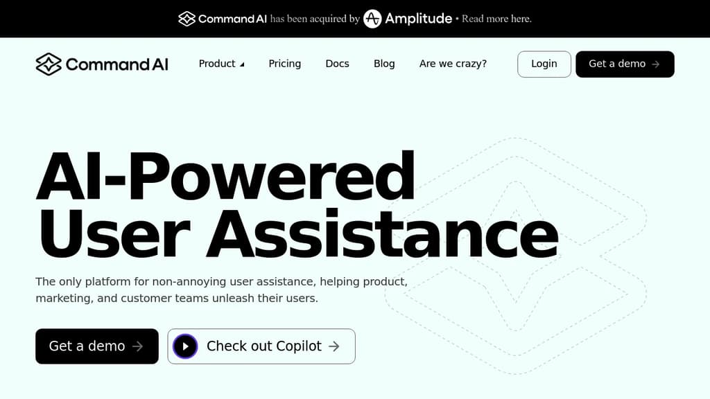 Screenshot of Command AI website