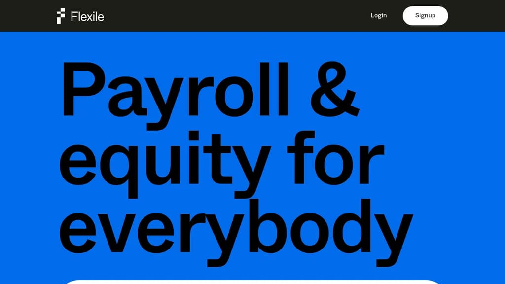 Screenshot of Flexile website