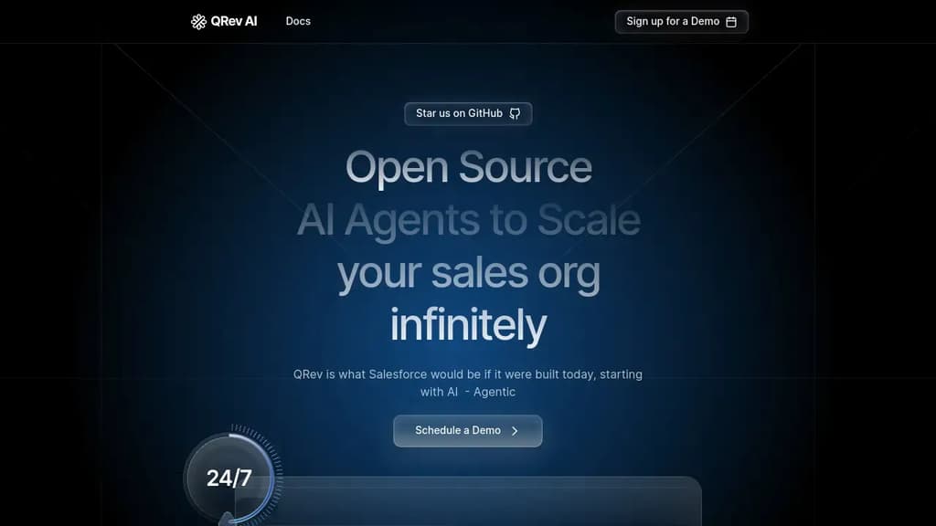 Screenshot of QRev website